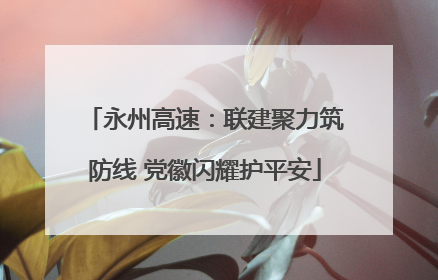 永州高速：联建聚力筑防线 党徽闪耀护平安