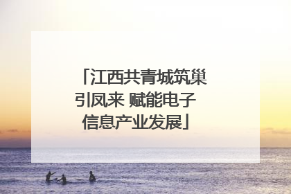江西共青城筑巢引凤来 赋能电子信息产业发展