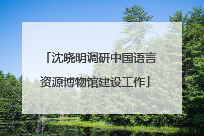 沈晓明调研中国语言资源博物馆建设工作