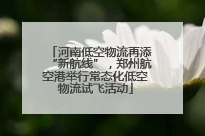 河南低空物流再添“新航线”，郑州航空港举行常态化低空物流试飞活动