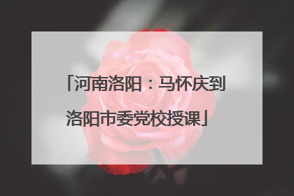 河南洛阳：马怀庆到洛阳市委党校授课