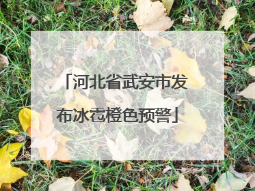 河北省武安市发布冰雹橙色预警
