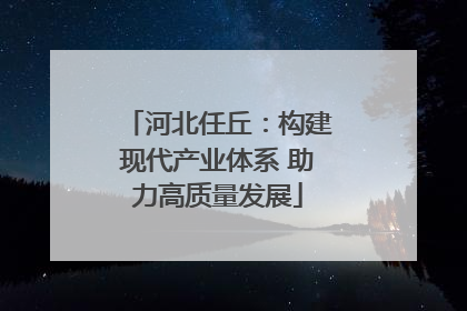 河北任丘：构建现代产业体系 助力高质量发展