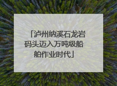 泸州纳溪石龙岩码头迈入万吨级船舶作业时代