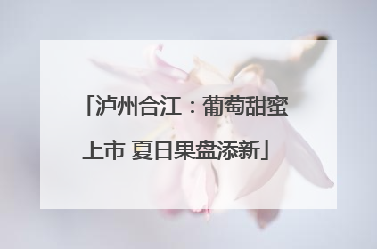 泸州合江：葡萄甜蜜上市 夏日果盘添新