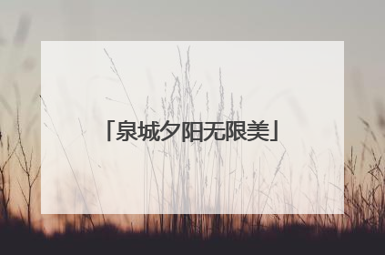 泉城夕阳无限美