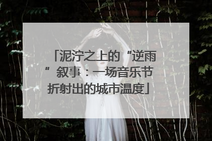 泥泞之上的“逆雨”叙事：一场音乐节折射出的城市温度
