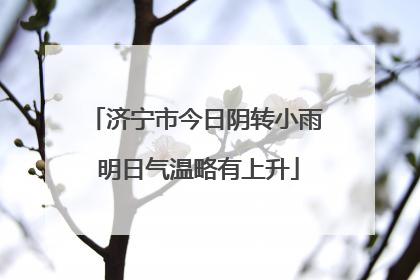 济宁市今日阴转小雨 明日气温略有上升