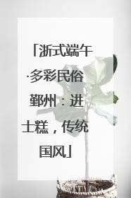 浙式端午·多彩民俗 鄞州：进士糕，传统国风