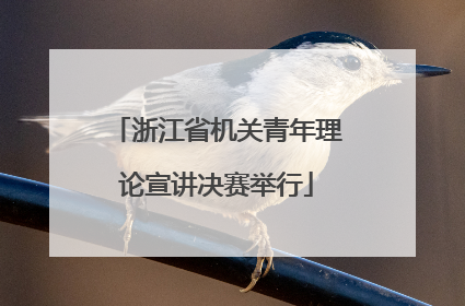 浙江省机关青年理论宣讲决赛举行