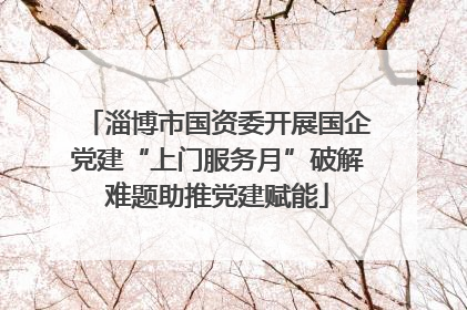 淄博市国资委开展国企党建“上门服务月”破解难题助推党建赋能