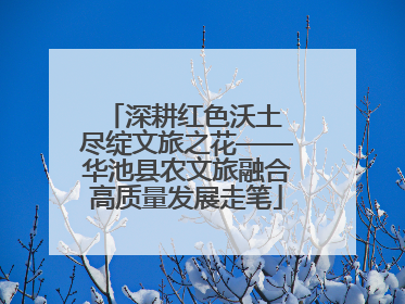 深耕红色沃土 尽绽文旅之花——华池县农文旅融合高质量发展走笔