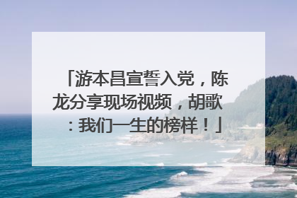 游本昌宣誓入党，陈龙分享现场视频，胡歌：我们一生的榜样！
