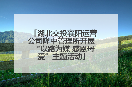 湖北交投襄阳运营公司隆中管理所开展“以路为媒 感恩母爱”主题活动