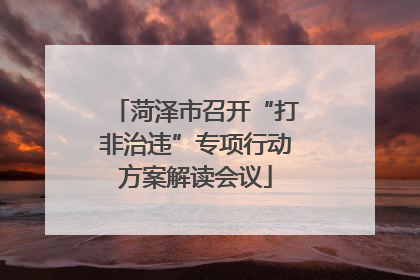 菏泽市召开“打非治违”专项行动方案解读会议