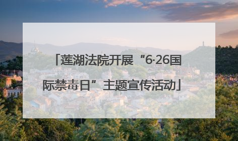 莲湖法院开展“6·26国际禁毒日”主题宣传活动