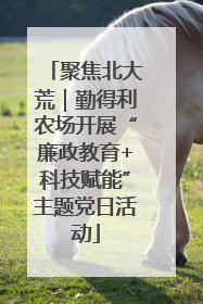 聚焦北大荒｜勤得利农场开展“廉政教育+科技赋能”主题党日活动