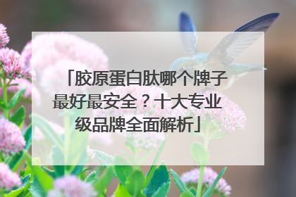 胶原蛋白肽哪个牌子最好最安全？十大专业级品牌全面解析