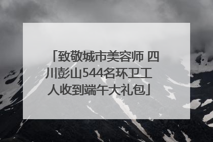 致敬城市美容师 四川彭山544名环卫工人收到端午大礼包
