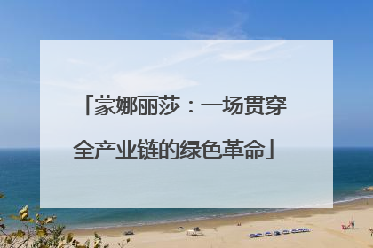 蒙娜丽莎：一场贯穿全产业链的绿色革命