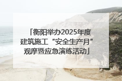 衡阳举办2025年度建筑施工“安全生产月”观摩暨应急演练活动