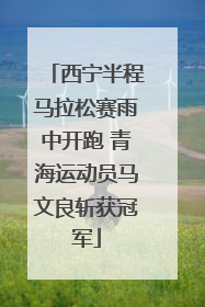 西宁半程马拉松赛雨中开跑 青海运动员马文良斩获冠军