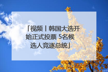 视频丨韩国大选开始正式投票 5名候选人竞逐总统