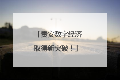 贵安数字经济取得新突破！