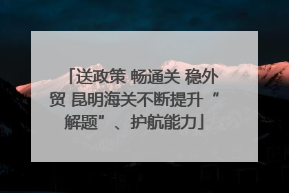 送政策 畅通关 稳外贸 昆明海关不断提升“解题”、护航能力