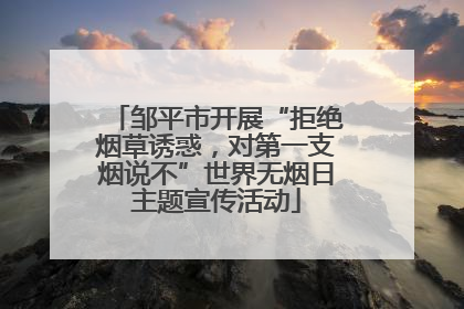 邹平市开展“拒绝烟草诱惑，对第一支烟说不”世界无烟日主题宣传活动