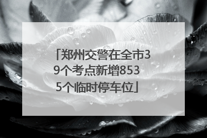 郑州交警在全市39个考点新增8535个临时停车位
