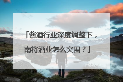 酱酒行业深度调整下，南将酒业怎么突围？