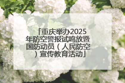 重庆举办2025年防空警报试鸣放暨国防动员（人民防空）宣传教育活动