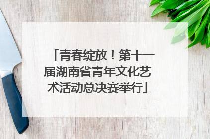 青春绽放！第十一届湖南省青年文化艺术活动总决赛举行