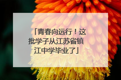 青春向远行！这批学子从江苏省镇江中学毕业了