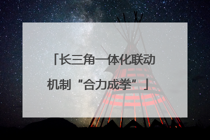 长三角一体化联动机制“合力成拳”