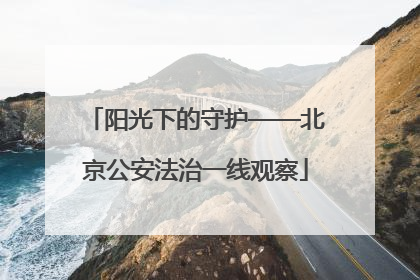阳光下的守护——北京公安法治一线观察
