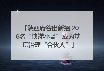 陕西府谷出新招 206名“快递小哥”成为基层治理“合伙人”