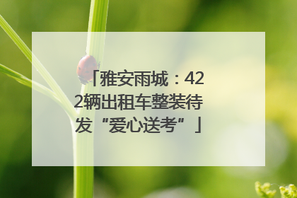 雅安雨城：422辆出租车整装待发“爱心送考”