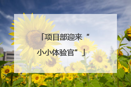 项目部迎来“小小体验官”