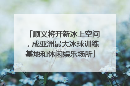 顺义将开新冰上空间，成亚洲最大冰球训练基地和休闲娱乐场所