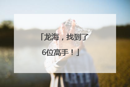 龙海，找到了6位高手！