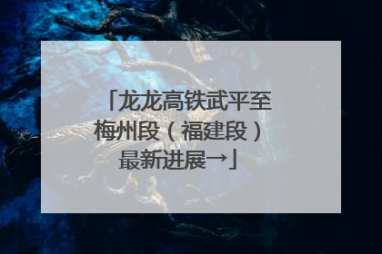 龙龙高铁武平至梅州段（福建段）最新进展→