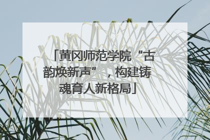 黄冈师范学院“古韵焕新声”，构建铸魂育人新格局