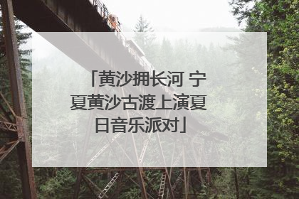 黄沙拥长河 宁夏黄沙古渡上演夏日音乐派对
