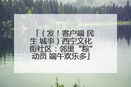 （发！客户端 民生 城事）西宁文化街社区：邻里“粽”动员 端午欢乐多