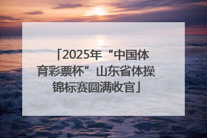 2025年“中国体育彩票杯”山东省体操锦标赛圆满收官
