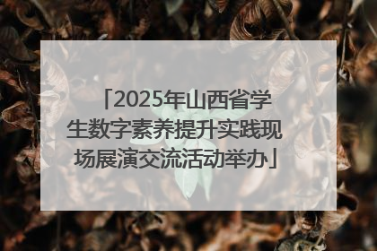 2025年山西省学生数字素养提升实践现场展演交流活动举办