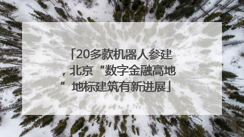 20多款机器人参建，北京“数字金融高地”地标建筑有新进展
