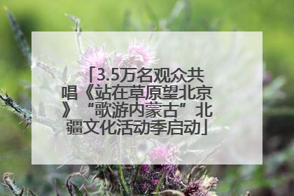 3.5万名观众共唱《站在草原望北京》“歌游内蒙古”北疆文化活动季启动